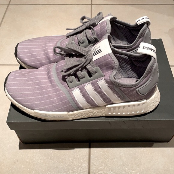 Adidas NMD bedwin - size 13 mens, grey colour with white stripes - Picture 3 of 9